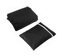 Ciieeo Housse De Protection Imperméable pour Foyer Extérieur Rond avec Revêtement PVC Noire Résistante Aux Intempéries Et Aux UV