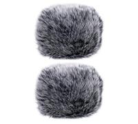 Ciieeo Housses de Microphone Coupe-Vent en Peluche Lot de 2, Protection Éclaboussures, Compatibles Divers Micros, Faciles à Installer pour Usage en Studio et Scène
