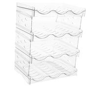 Ciieeo Hydraulique Réfrigérateur Support De Stockage d'alcool Instantané Organisateurs Empileur Organisateur De Support à Casseroles Bouteilles Ajustable L'animal De Compagnie Transparent