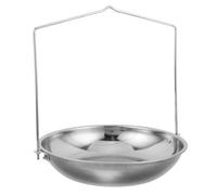 Ciieeo Industrial Crane Scale Pan With Chain Stainless Steel Hanging Weighing Scoop For Manual Dial And Pocket Hook Scales