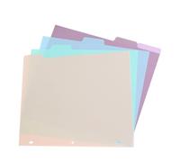 Ciieeo Intercalaires à Onglets 3 Trous A4 en Polypropylène Mat, Lot de 5 Set de Couleurs Pastel pour Classeurs Mignons, Séparateurs de Pages Solide et Organisation Facile pour Agendas