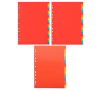 Ciieeo Intercalaires pour Classeur A4 en Pvc, 3 Sets Onglets Détachables, 12 à 31 Niveaux, Séparateurs de Documents Colorés pour Organiser Cahier ou Classeur