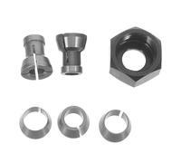 Ciieeo Jeu de pinces de défonceuse 6pcs, remplacement de la pince de défonceuse M17x1, mandrin pour affleureuse, 5 tailles 6/6.35/8/9.52/10mm, acier, pour travail du bois