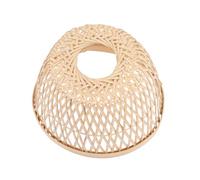 Ciieeo -Jour Suspendu en Bambou Tressé Naturel Cache-Lampe Rustique Suspendre Diamètre Moyen Diffuseur de Lumière Tamisée pour Restaurant Salle à Manger et Décoration Intérieure