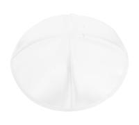 Ciieeo Kippa Traditionnelle Israélienne Blanche pour Hommes, Légère en Polyester Couture Raffinée, Chapeau Rond Classique Adapté aux Cérémonies et Rassemblements Quotidiens