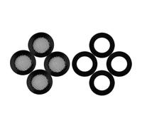 Ciieeo Kit 4 Joints de Filtre à Eau pour Pommeau Rondelles en Acier Inoxydable et Caoutchouc Noir Étanchéité Anti-Fuite pour Tuyau Accessoires Plomberie Salle de Bain Filtration