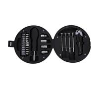 Ciieeo Kit D’Outils Multifonction 20 Pièces de Roue Mallette Noire Compacte Ensemble D’Outils à Main pour Réparation de Pneus de Vélo et Usage Domestique