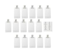 Ciieeo Kit de 16 Flacons Rechargeables en Pet 100ml pour Lotion et Shampooing, Pratique et Léger pour Voyage ou Vacances, Économise de L'espace le Paquet à Dos