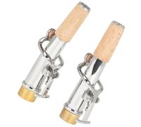 Ciieeo Kit de 2 Pièces pour Saxophone Soprano Bec Droit et Courbé en Cuivre Argenté, sans Bavures, Améliore L’intonation, Accessoire Musique