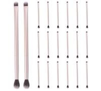 Ciieeo Kit de 20 Pinceaux à Paupières Double Embout en Aluminium Poils Doux pour Maquillage Yeux Polyvalent Routine Beauté