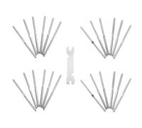 Ciieeo Kit de 25 Vis à Bois à Sertir en Acier Inoxydable pour Garde-corps à Câbles, Système de Fixation Solide sans Tendeur, Compatible Installations Terrasse et Rampe D'escalier, Clé