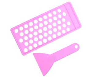 Ciieeo Kit de Fabrication de Rouge à Lèvres 2 Pièces Violet 5 G en Polypropylène Plateau de Remplissage et Raclette, pour Création de Gloss et Accessoires Maquillage à Domicile