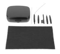 Ciieeo Kit de Nettoyage Ensemble Pratique et Sûr pour Appareils Auditifs en Pvc Noir Mini Brosse et Entretien des Bouchons D'oreille pour Usage Quotidien