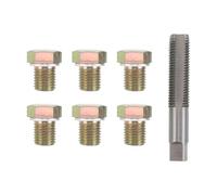 Ciieeo Kit de Réparation de Filetage M15x1,5 pour Bouchon de Vidange D'huile Carter, Ensemble D'outils 13 Pièces Joints, Compatible Multimarques, Entretien Moteur Automobile