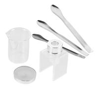 Ciieeo Kit de Réparation de Rouge à Lèvres 8 Pièces avec Moule en Silicone Bougie Cire Verre Doseur Gradué et Mini Béchers Accessoires DIY pour Lèvres Cassées Portable
