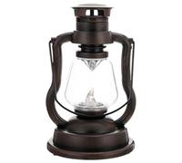 Ciieeo Lampe à Pétrole Rétro Créative Rechargeable sans Piles, Lanterne Décorative en Métal Couleur Rouille, Lampe Portative Vintage pour Ambiance Festive et Décoration Intérieure - 1