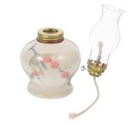 Ciieeo Lampe À Pétrole Vintage Décorative en Céramique Lanterne À Huile Rustique Éclairage De Secours Lanterne À Pétrole pour Chambre À Coucher Salon