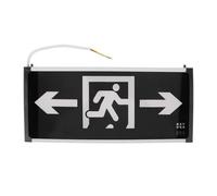 Ciieeo Lampe de Secours Murale à Led, Indicateur de Sortie de Secours Suspendu, Verre et Fer, Câblage Double Face, Haute Visibilité, pour Lieux Publics et Urgences Incendie