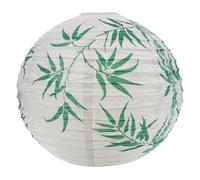 Ciieeo Lanterne en Papier Japonaise 40cm - Abat-Jour Suspendu Vert et Blanc avec Armature Métallique | Décoration Pliable pour Mariage Restaurant Jardin et Fêtes Orientales