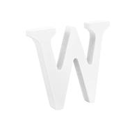 Ciieeo Lettre w Décorative Bois Pour Décoration De Maison Mariage Fête Anniversaire Blanc