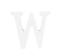 Ciieeo Lettre w Décorative Bois Pour Maison Mariage Fête Simple Et Créative Soi-même Blanc