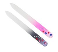 Ciieeo Lime à en Verre Colorée Outils de Soin des de Ponçage 2pcs Plusieurs styles pour Manucure Professionnelle et Apprentissage pour Salon et Usage à Domicile Plusieurs styles