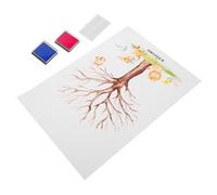 Ciieeo Livre d'or Arbre à Empreintes Digitales 1 Set Papier Plastique | Tableau Empreinte Mariage, Décor Fête Annonce du Genre, Panneau de Shower pour Célébration