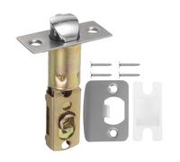 Ciieeo Loquet Coulissant Réglable à 3 Tiges Acier Inoxydable 45° 60-70° pour Porte de Salle de Bain, avec Gâche Acier et Boîtier D’impact, Serrure Sécurisée pour Porte de Passage