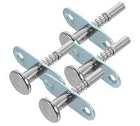 Ciieeo Loquets à Ressort 4 Pièces pour Lit Bébé Petite Taille, Goupilles de Piston Métal Fonction de Verrouillage pour Lit Poupon et Moustiquaire Couleur Aléatoire