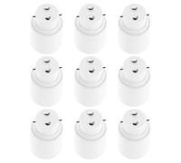 Ciieeo Lot de 10 Adaptateurs de Douille B22 vers E27 à Vis Convertisseur de Culot Compact pour Ampoules D’Intérieur Support de Douille Polyvalent pour Chambre et Éclairage Décoratif