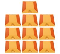 Ciieeo Lot de 10 Balises Routières en Plastique Jaune, Double Face Réfléchissantes, Taille Standard, Marqueurs de Chaussée pour Sécurité Routière, Parking et Voies D’accès, Dispositif