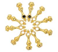 Ciieeo Lot de 10 Connecteurs Métalliques pour Poteaux de Garde-corps en Verre, Fuseaux Décoratifs Dorés, Diamètre 0,6 Cm, Compatibles Meubles, Armoires à Vin et Chariots, Accessoires