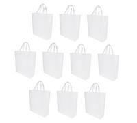 Ciieeo Lot de 10 De Courses Réutilisables Non Tissés - Grand Format Solides Et Pliables Portables pour L'épicerie Et Le Rangement Domestique