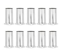 Ciieeo Lot de 10 Douilles en Fer Chromé 30X60Mm pour Lustre Cristal Cache-Douille Culot Candélabre Accessoires D’Éclairage Décoratifs pour Chandelier Classique