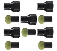 Ciieeo Lot de 10 Éponges à Maquillage Double Usage de Champignon Vert Fluo, Éponges Cosmétiques pour Fond de Teint et Poudre, Applicateurs Doux Adaptés aux Peaux Sensibles pour