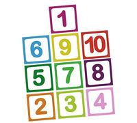 Ciieeo Lot De 10 Feuilles D'autocollants Pour Sol De Décoration Intérieure Autocollants Numérotés Pour Garçons Et Filles En Pvc Non Amusants Éducatifs Pour À Coucher Jardin D'enfants