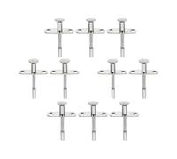 Ciieeo Lot de 10 Loquets à Ressort en Acier Inoxydable M5*70 pour Berceau Bébé Tige de Piston de Porte Réglable Pêne Dormant à Piston Fixation Solide pour Lits Armoires et