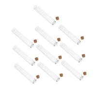 Ciieeo Lot de 10 Mini Bouteilles À Souhaits Drift Bottle avec Bouchon en Liège pour Le Rangement De Vos Objets Artisanaux Petits Bocaux en Verre De 35 ML