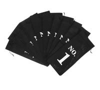 Ciieeo Lot de 10 Paquets à Vin en Jute Naturel Paquets Multifonctions Réutilisables Cordon de Serrage Pochettes Pratiques pour Bouteilles de Vin et Mousseux Couleur Noire pour Emballage