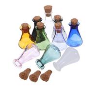 Ciieeo Lot de 10 Petits Bocaux À Dragées Bouteilles À Messages Bouteilles À Souhaits en Verre Transparent Bricolage