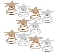 Ciieeo Lot de 10 Pinces à Cheveux Étoiles Spirales pour Cheveux Fins Agrafes Fines Dorées et Argentées Tenue Ferme Accessoires Coiffure Quotidiens et Festifs