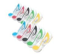 Ciieeo Lot de 10 Pinces à Partitions Musicales Colorées en Abs et Métal, Compactes Prise Sûre, pour Bureau, Mémo et Vêtements