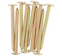 Ciieeo Lot de 10 Piquets D’arpentage Métalliques Galvanisés 7 Cm, Clous de Repérage pour Points de Contrôle et Mesure Topographique, Outils Précis pour Jardinage et Entretien Pelouse