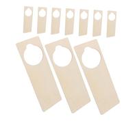 Ciieeo Lot de 10 Plaques De Porte Inachevées Cintres en Bois À Peindre pour Décoration De Maison Ou De Bureau