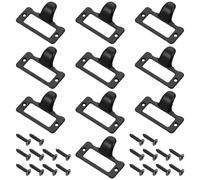 Ciieeo Lot de 10 Poignées de Tiroir Vintage en Alliage Antique Format Petit 48X38 MM Accessoires de Meubles pour Porte-Étiquettes et Fentes Cartes de Visite Couleur Noire Adaptées
