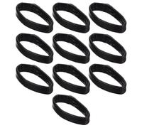 Ciieeo Lot de 10 Porte-bracelets de Montre en Cuir Véritable Noir 18mm Accessoires de Montre Résistants à L'usure Cercles Amovibles Compatibles et Hommes