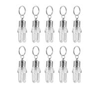 Ciieeo Lot de 10 Porte-clés Lumineux LED en Acrylique Forme Ampoule, Mini Lampe de Poche Compacte et Colorée pour Balade et Usage Quotidien