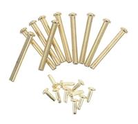 Ciieeo Lot de 10 sets de Rivets Métalliques Dorés pour Ventilateur Pliant Clous de Fixation 3 MM pour Réparation Éventail Portatif Accessoires pour Tige D’Éventail à Main Kit de