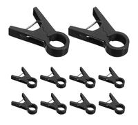 Ciieeo Lot de 100 Clips en Plastique Noir pour Fixation de Plantes de Jardin, Clips de Support pour Tomates et Vignes, Pinces Épaisses 1,6 Mm Résistantes aux UV, pour Serrage et Culture