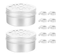 Ciieeo Lot de 12 Boîtes d’Entraînement à pour Chiens Étuis en Aluminium 60 ML à Trous de Trèfle Matériel d’Agilité Canine pour Dressage de Chiens de Travail Détection d’Arômes et